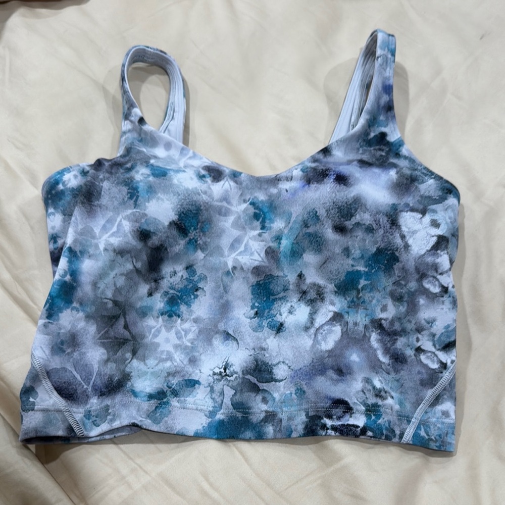 Lululemon Blue And Gray Patterned Align Tank Size… - image 1